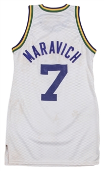 1978-79 Pete Maravich Game Used New Orleans Jazz Home Jersey (MEARS A10) 